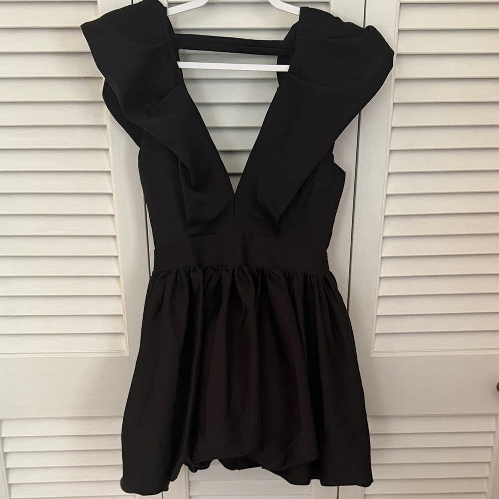 Elegant Black Ruffle Dress